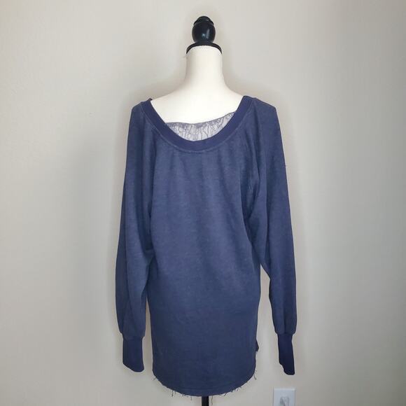 Free People Navy Tunic Sweater XS - Picture 3 of 8